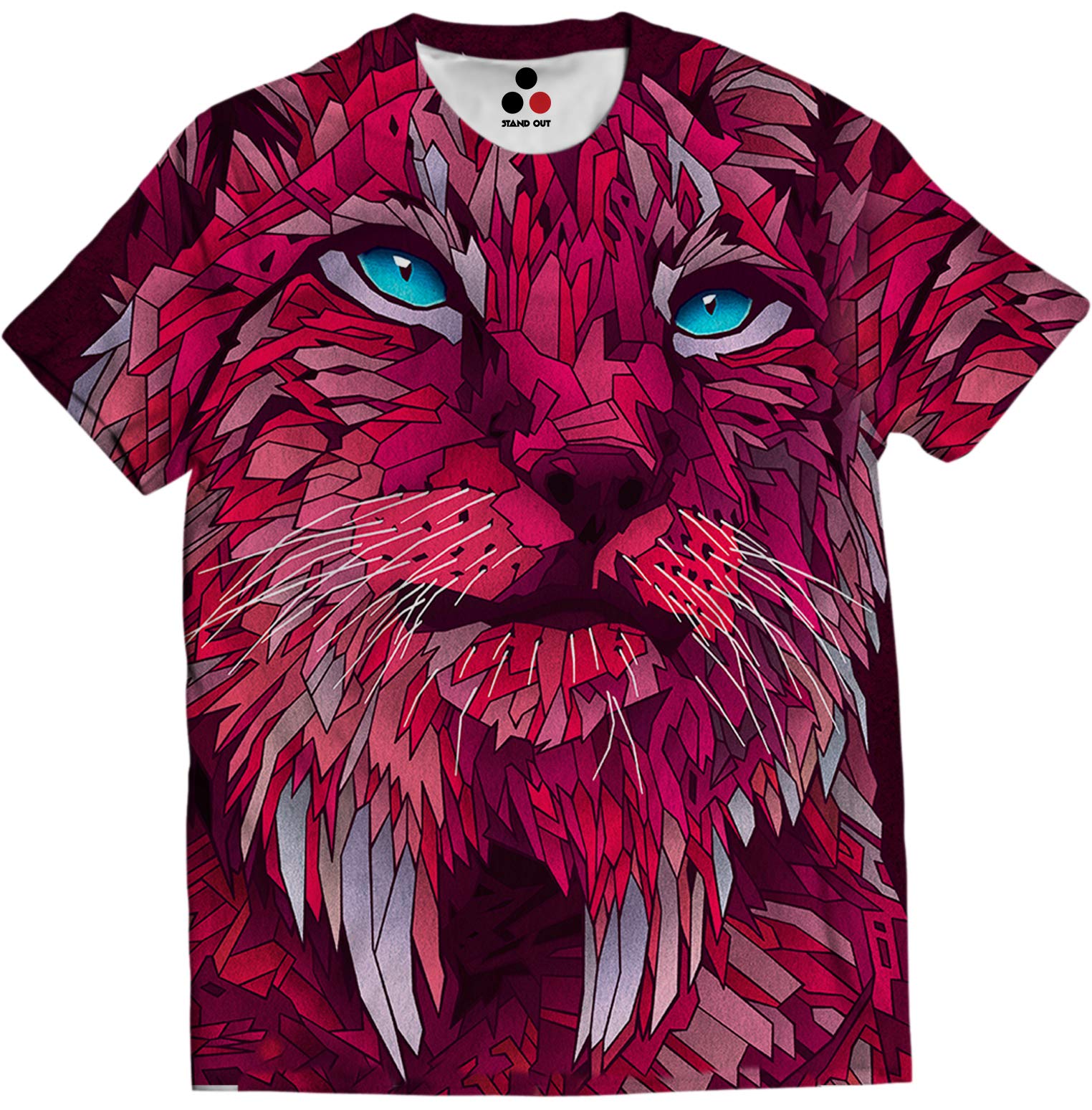 STAND OUTAll Over Printed Psychelic Trippy Animal T-Shirts