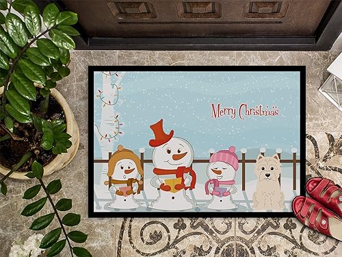 Miniatura 3 de Caroline's Treasures BB2373MAT - Felpudo con texto en inglés "Merry Christmas" Carolers Westie, tapete para puerta delantera, 18 x 27 pulgadas, para