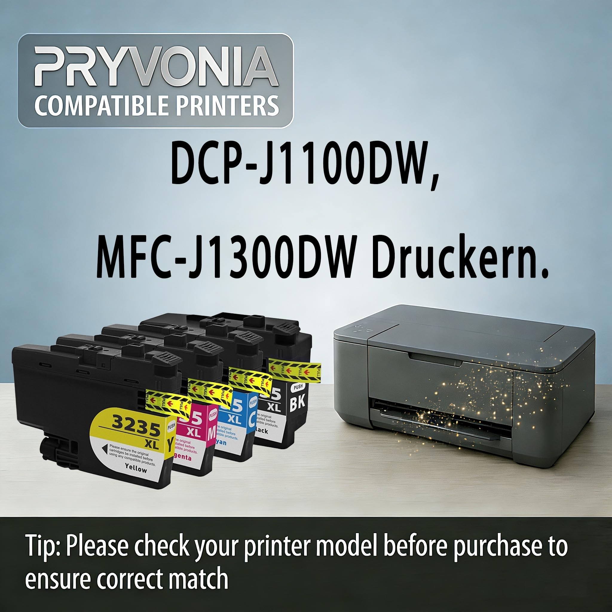 LC3235 kompatybilne wkłady atramentowe Multipack do Brother DCP-J1100DW MFC-J1300DW zamiennik do LC3235XL (4 sztuki w opakowaniu, czarny/cyjan/magenta/żółty)