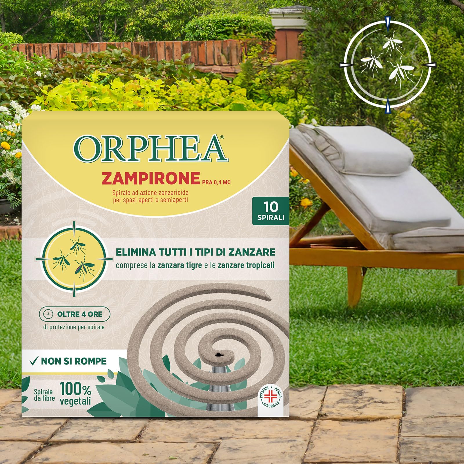 Spirali Insetticida Zanzaricida Fibre 100% Vegetali Confezione 10 Pezzi
