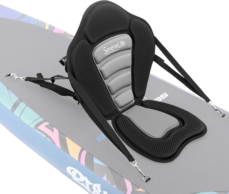 Asiento SUP desmontable | Asiento de tabla de remo ajustable para kayaks y tablas de remo | Respaldo alto ergonómico, asientos de kayak para todos los tamaños de cuerpo | Barcos de pesca y botes de remos adecuados