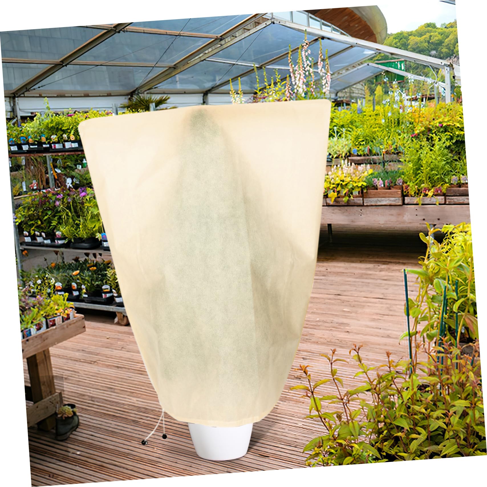 Copertura Piante Inverno Antigelo 2 Pezzi Non Tessuto | Beige, Protezione Climatiche per Piante e Alberi da Frutto, Facile da Riporre per Uso Esterno