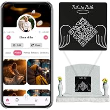 Memorial Plaque with QR Code Scan to View Photos & Messages Instantly No Subscription, Personalized Tribute for Funeral & Gravesite