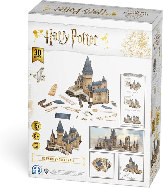 4D Cityscape Harry Potter Great Hall Paper 3D Puzzle Standard, Multicolored