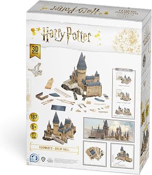 4D Cityscape Harry Potter Great Hall Paper 3D Puzzle Standard, Multicolored