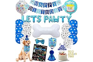 Lets Pawty Dog Birthday Party Supplies (18PCS)
