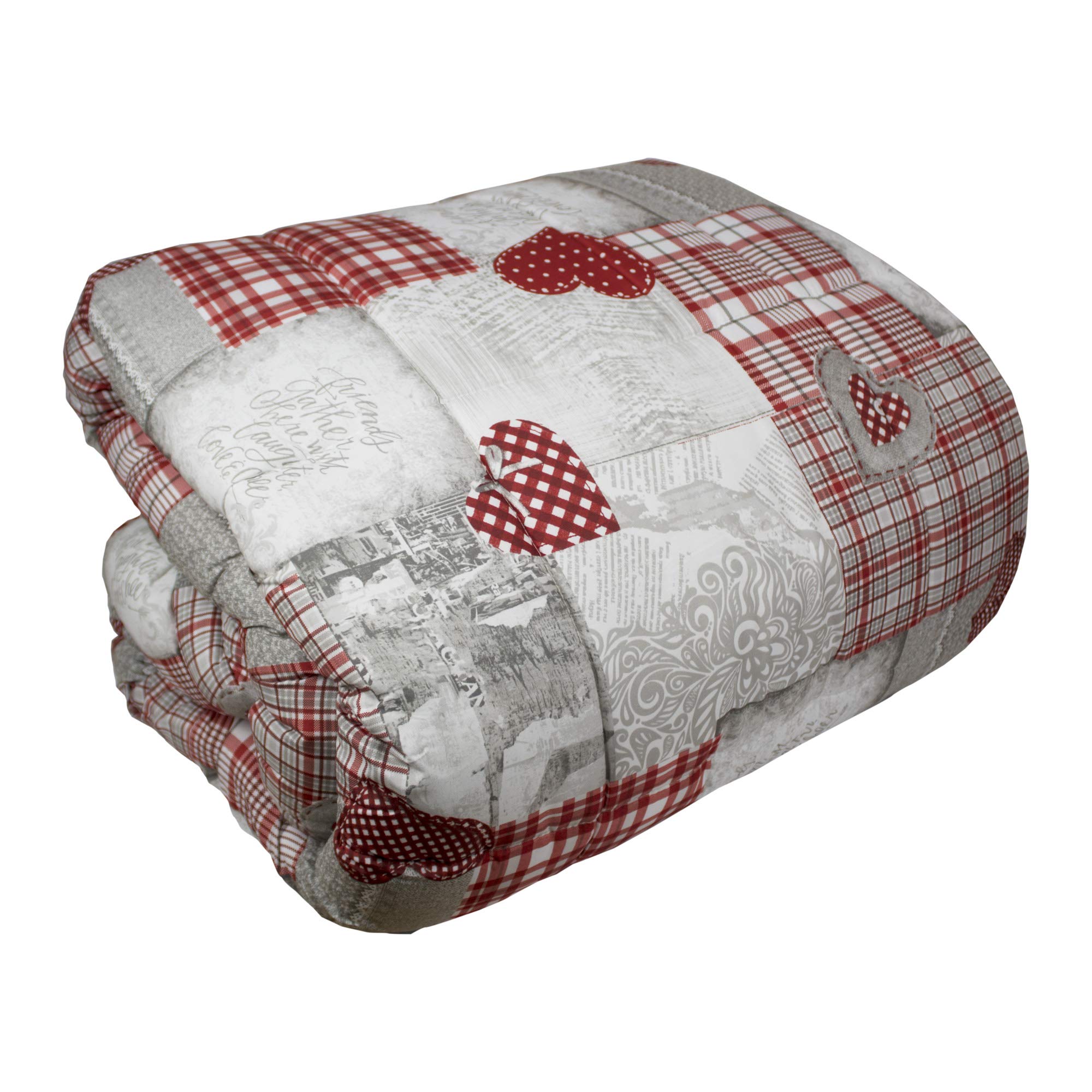 Baroni Home Trapunta Invernale in Ecopiuma, Piumone 350 gr/mq caldo e morbido, A