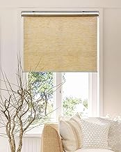 CHICOLOGY Persianas de rolo, persianas sem fio, persianas para casa, cortinas de rolo de janela, cortinas de porta, persianas de filtragem de luz, creme de feltro (tecido natural), 83 cm L x 182 cm A