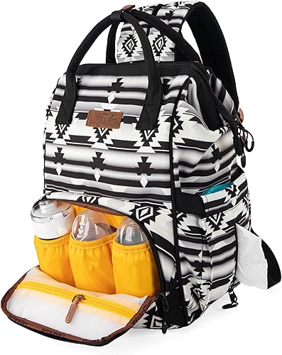 Miniatura 3 de Montana West Wrangler Callie - Mochila para pañales con correas para cochecito, bolsa de viaje multifunción para bebé WG2204-9110BK