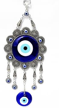 Turkish Blue Evil Eye Protection Wall Hanging Amulet Birthday Housewarming Congratulation with a Betterdecor Pouch-009sf