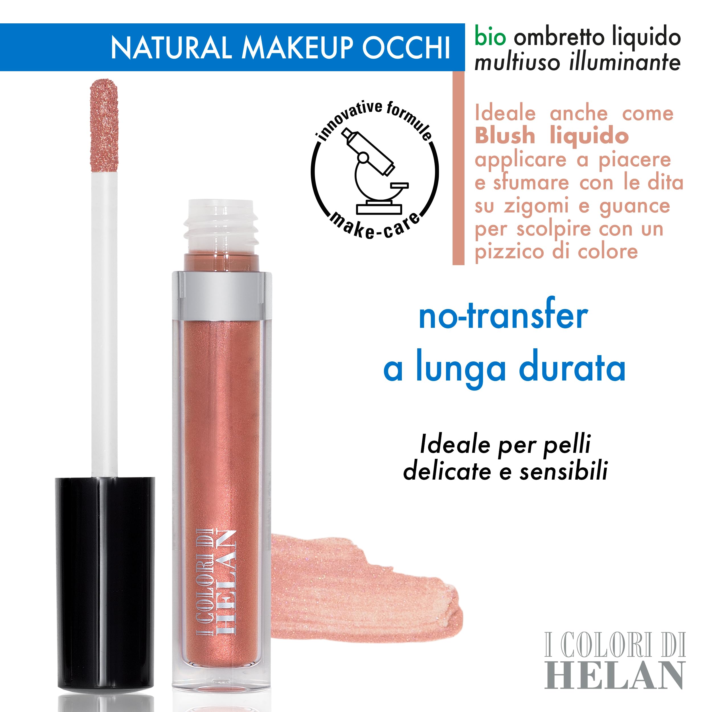 Helan I Colori di Helan, Illuminating Multi-Purpose Liquid Eye Shadow Ideal as Liquid Blush, Face Make Up Earth and Bronzer - Image 2