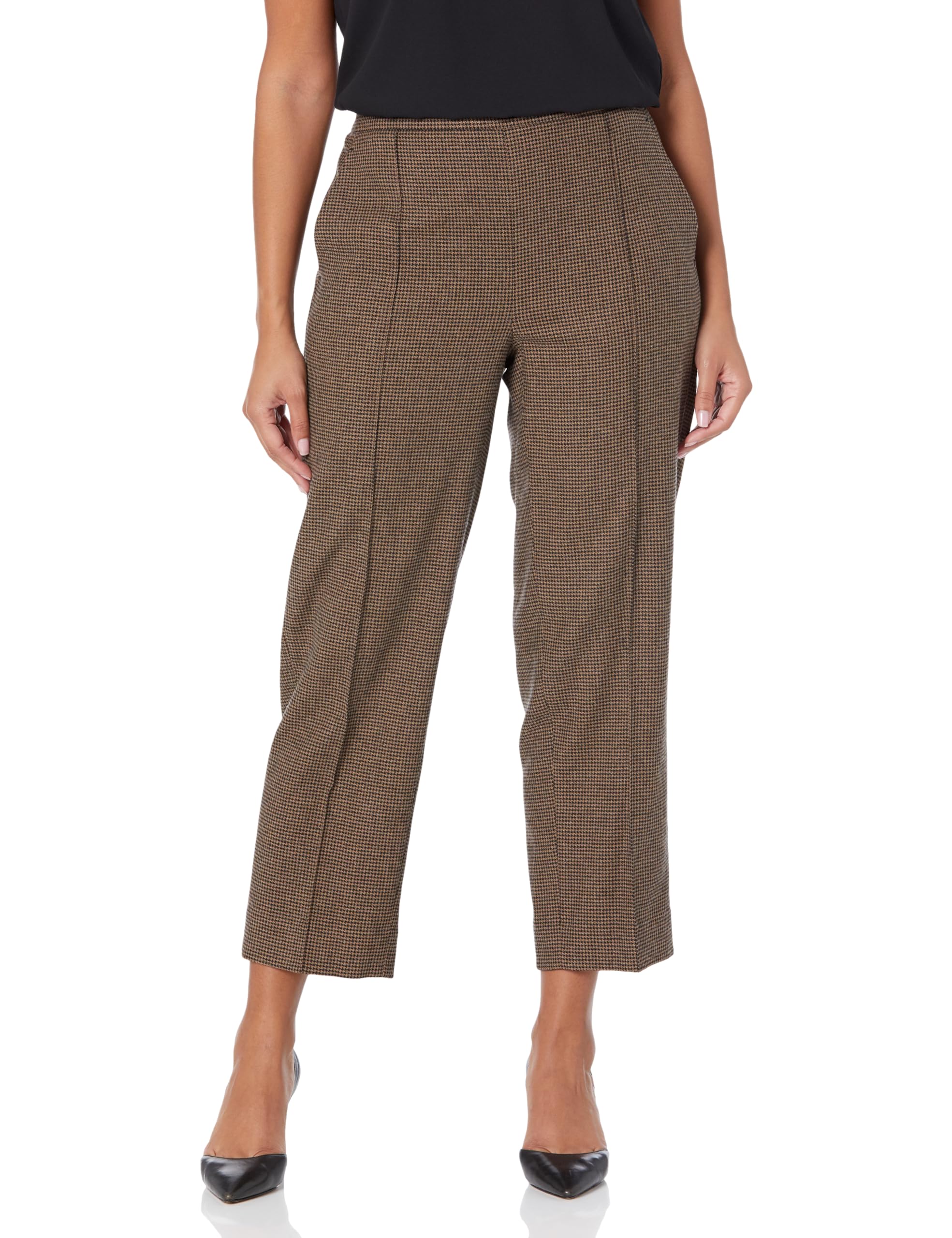 Vince Womens Houndstooth Mid Rise Pull on Pant