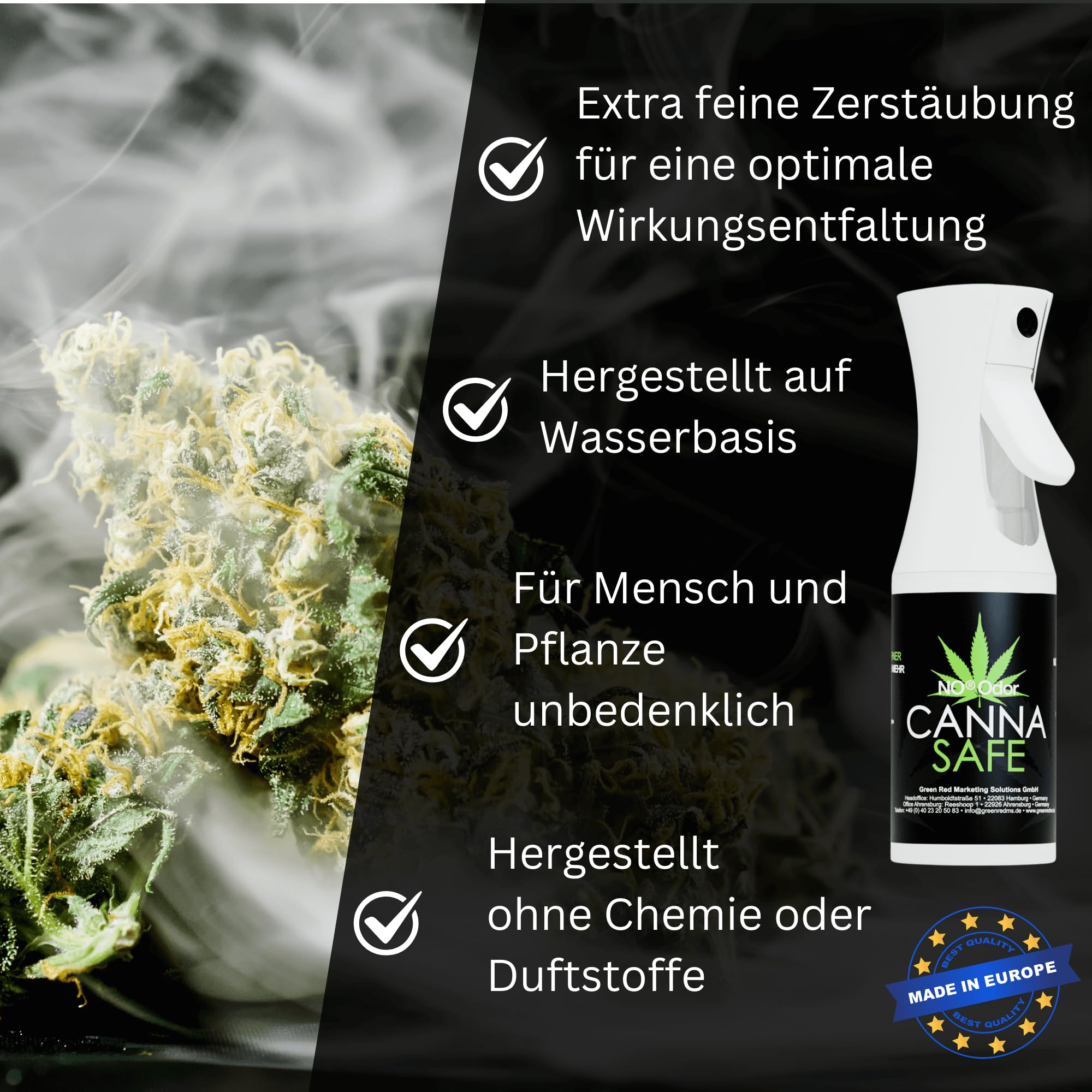NO Odor CANNA SAFE Geruchsneutralisierer Cannabis & Rauchgeruch