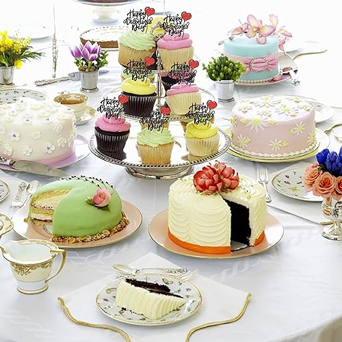 Miniatura 41 de Rsstarxi 36 Pack Happy Valentine's Day Cupcake Toppers Glitter Cupid Love Heart Lip Kiss Me Be Mine Cupcake Picks for Valentine's Day Theme Wedding