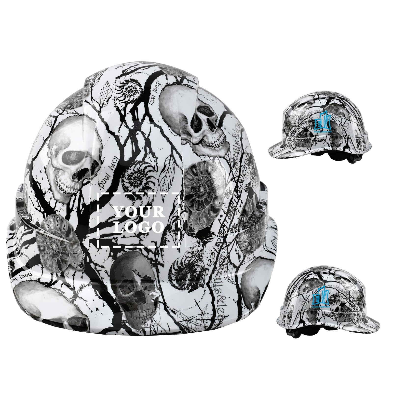 Nsteky Full Brim Hard Hat - Customizable Construction Safety Hat With Vents