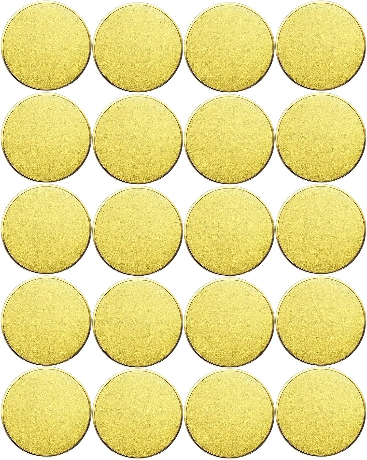 20 Pcs Blank Challenge Coins for Engraving, Zinc Alloy Gold Plated 40 mm Coin Blanks for Laser Engraving with Plastic Case - Metal Laser Engravable Pattern for DIY Crafts Commemorative Collection