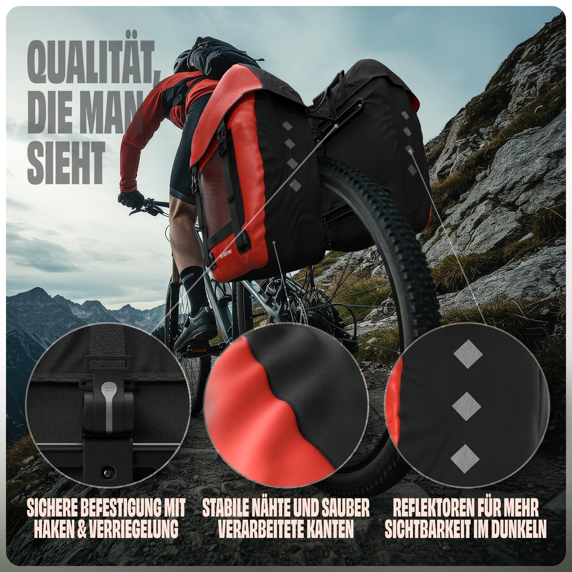 Vaude Rucksack Fahrradtasche Red Loon Plus Packtasche Gepäckträgertasche Gepäcktasche Fahrradtasche Rucksack