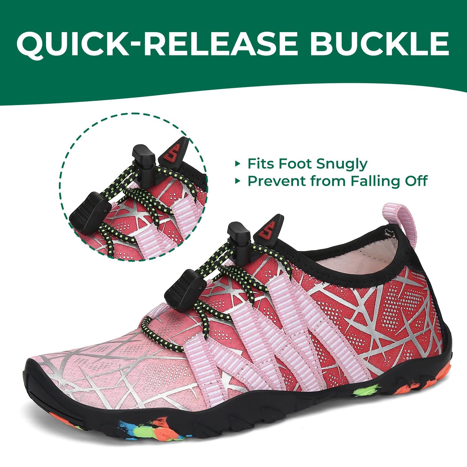 SAGUARO Scarpe da Scogli Bambino Scarpe Mare Bambina Scarpette da Scogli Bambini Scarpette Mare Ragazze Ragazzi Scarpe Acqua Antiscivolo Scarpe Immersione Scarpe Nuoto, Gr 24-36 EU