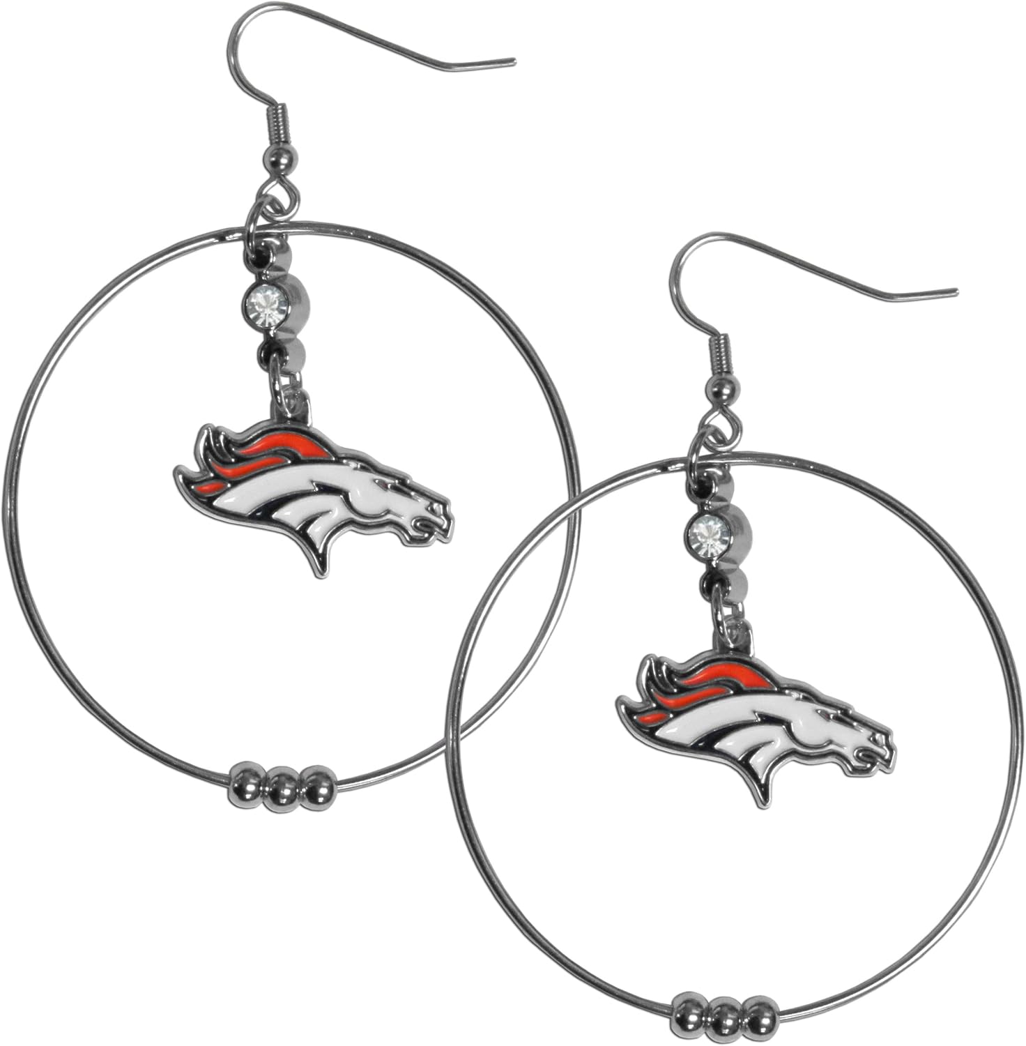 Siskiyou Sports NFL 2-Inch Hoop Earrings