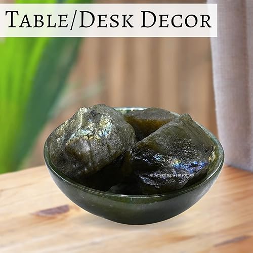 Miniatura 4 de 2 piezas de cristales crudos de labradorita y piedras curativas, rocas naturales para rodar y hacer tú mismo, piedras y cristales crudos