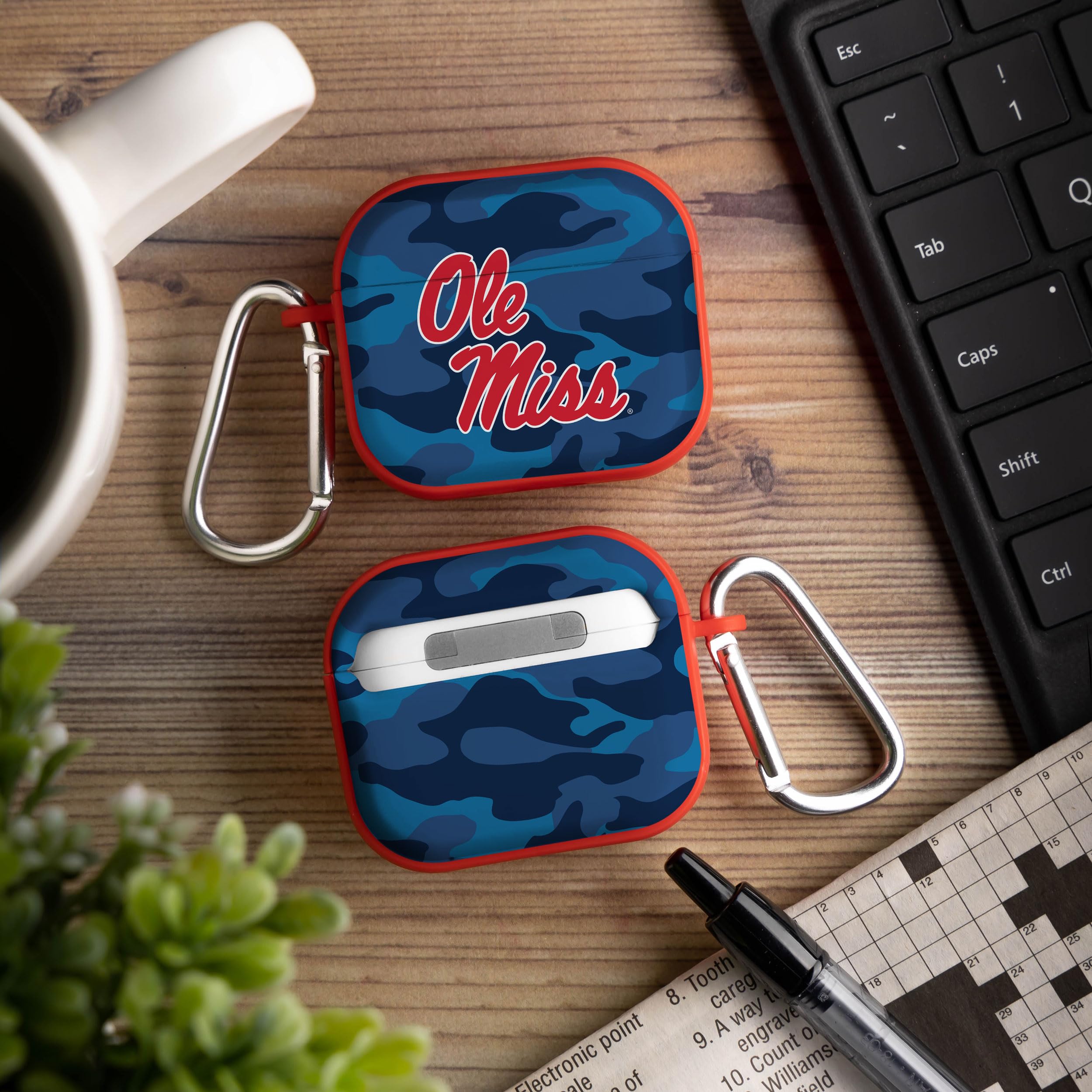 AFFINITY BANDS Mississippi Ole Miss Rebels Camo HDX Case Cover Compatible with Apple AirPods Generation 3
