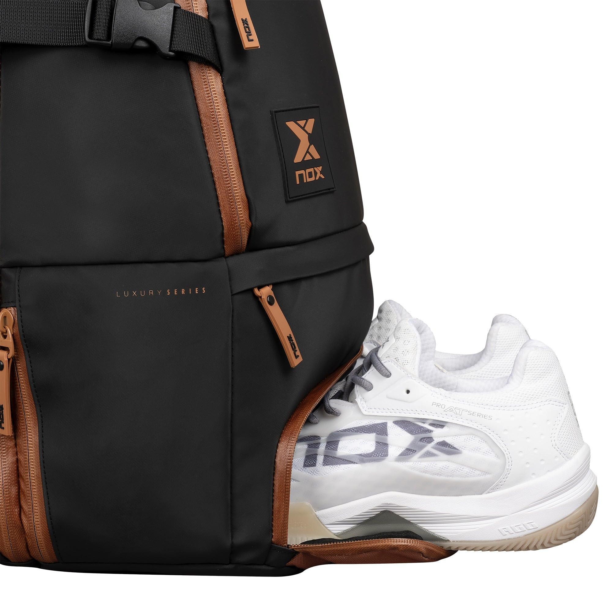 NOX Mochila LUXURY OPEN SERIES negro/marrón