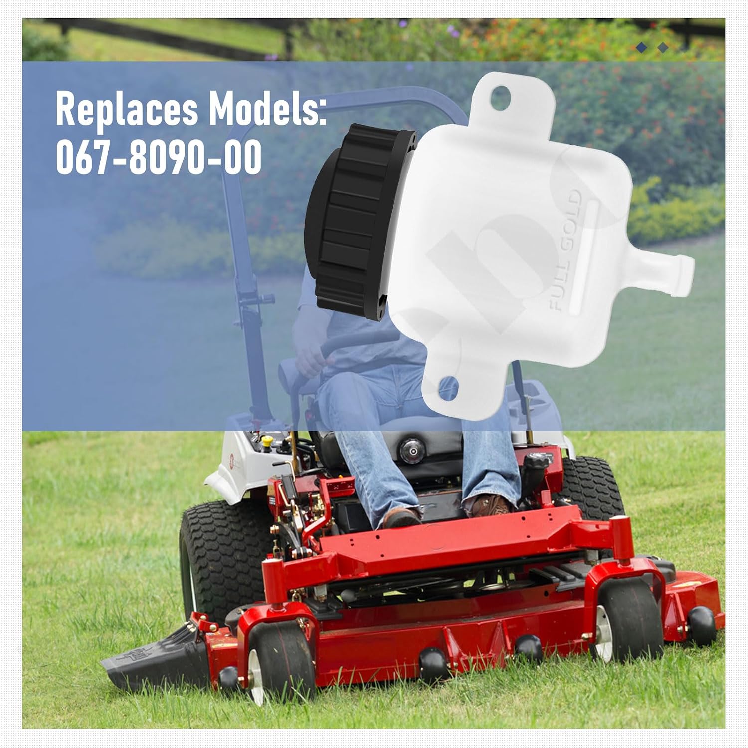 067-8090-00 Mower Hydraulic Fluid Expansion Tank 350ML Replacement for Bad Boy CZT/Zt Elite Maverick