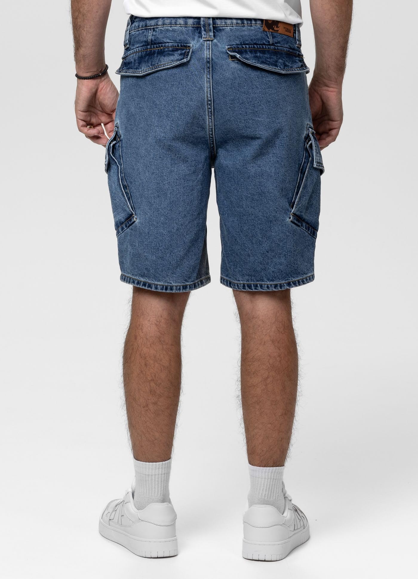 PITBULL Herren Jeans Shorts STRANDWAY Cargo Shorts Männer Denim Bermuda Regular Fit mit Washed-Effekt und Cargotaschen