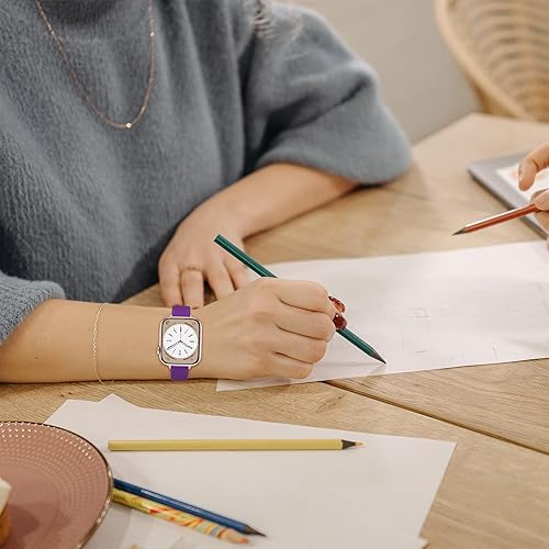 Miniatura 5 de Slim Leather Bands Compatible with Apple Watch 38mm 40mm 41mm 42mm 44mm 45mm 49mm Replacement Genuine Leather Strap for iWatch Series Thin Watch