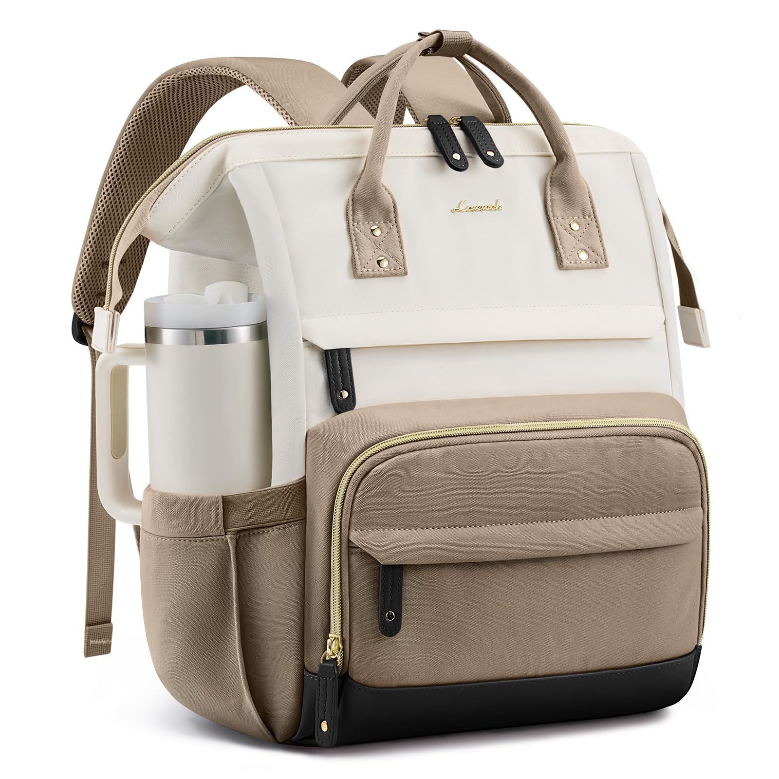 LOVEVOOK Laptop Backpack for Women, 15.6 Inch Work Business Backpacks Purse With Large Capacity, Waterproof Nurse Bag College Bookbag for School, Waterproof Casual Daypack for Travel