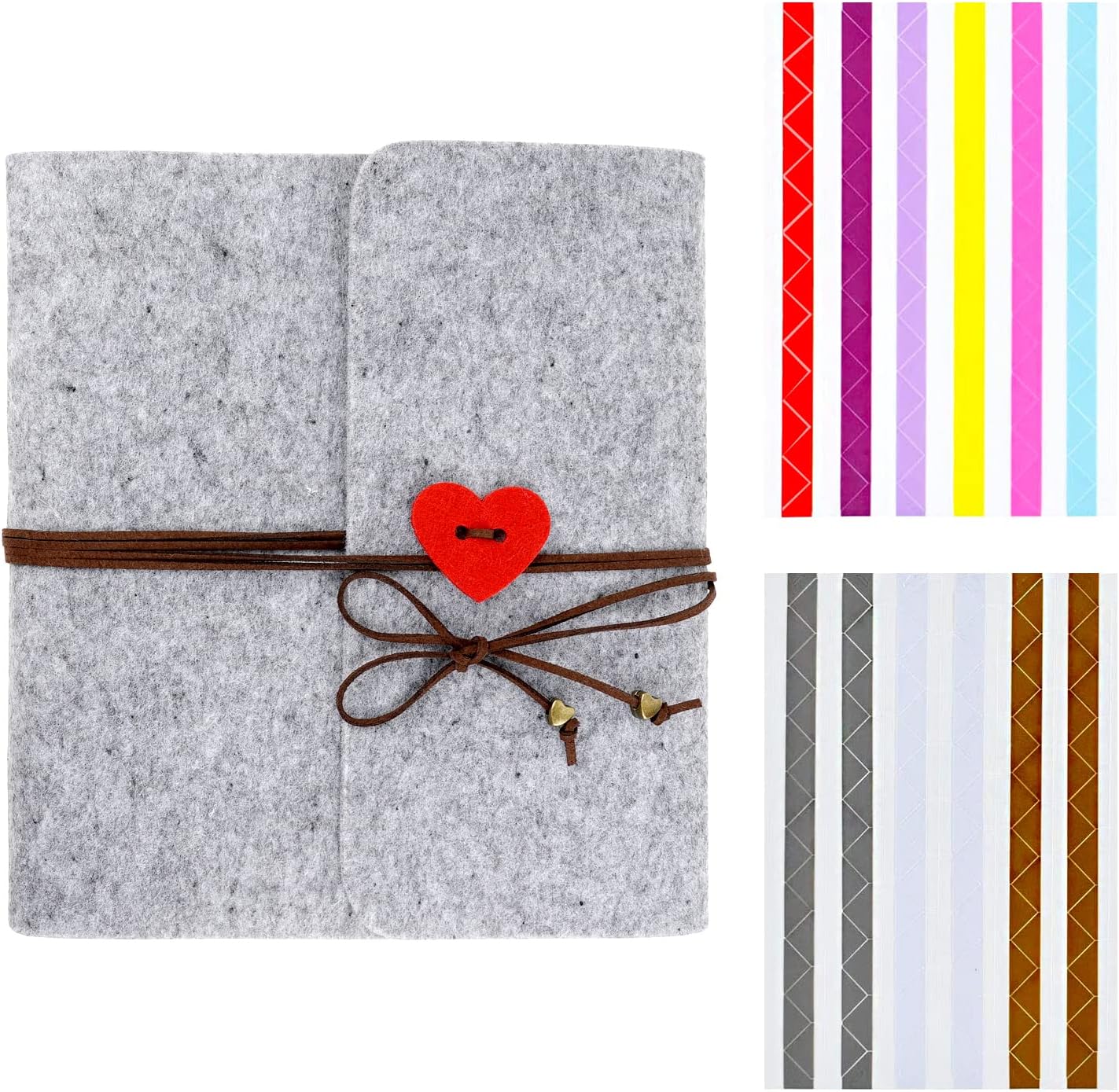 Photo Album, Recollections Photo Album with Writing Space, Self Adhesive Photo Album, Family Photo Album, Wedding Photo Album (Gray and Black)