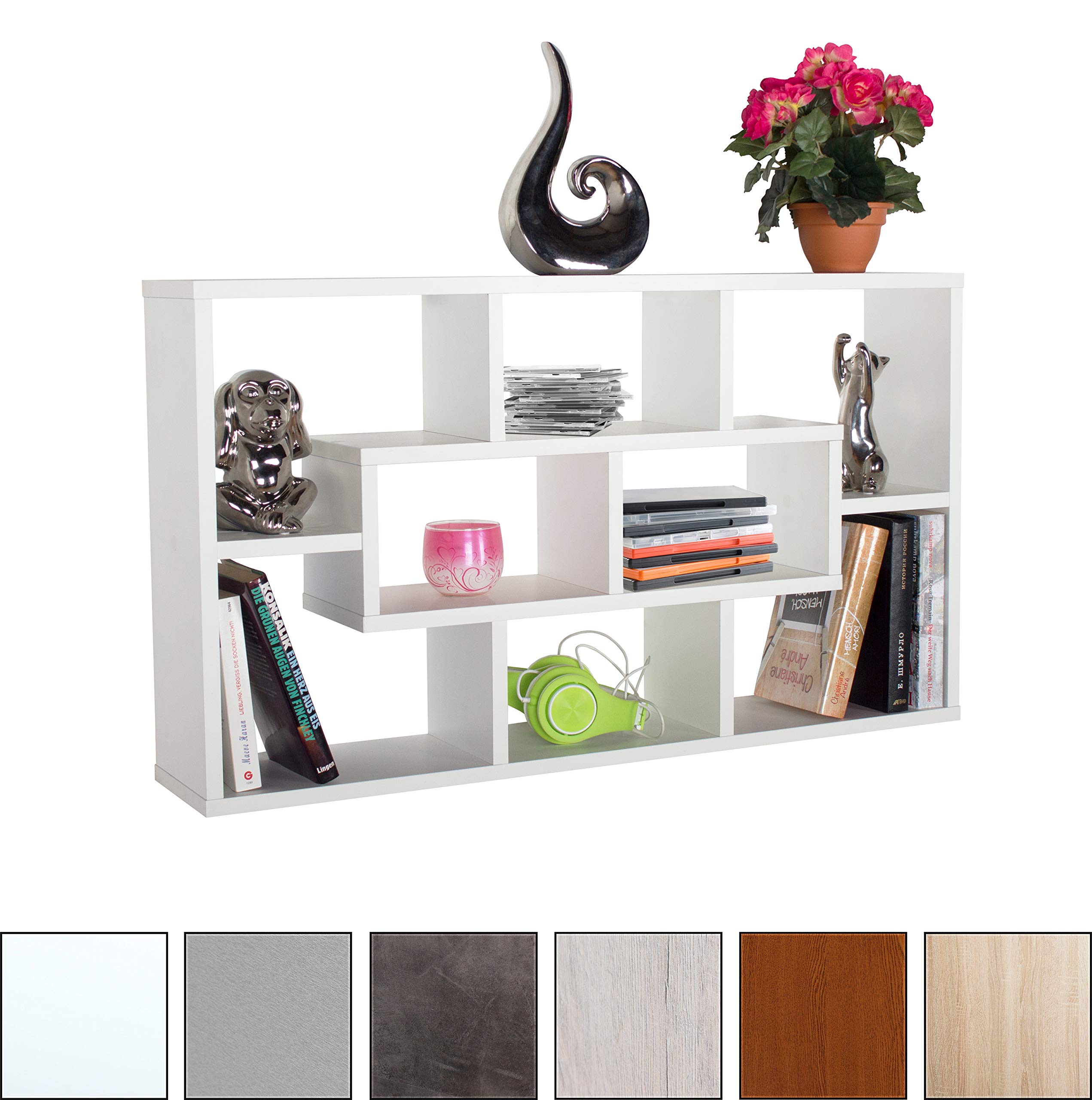 Buy RICOO WM050W, Wall Shelves, 85cm x 48cm x 16cm, White Wood