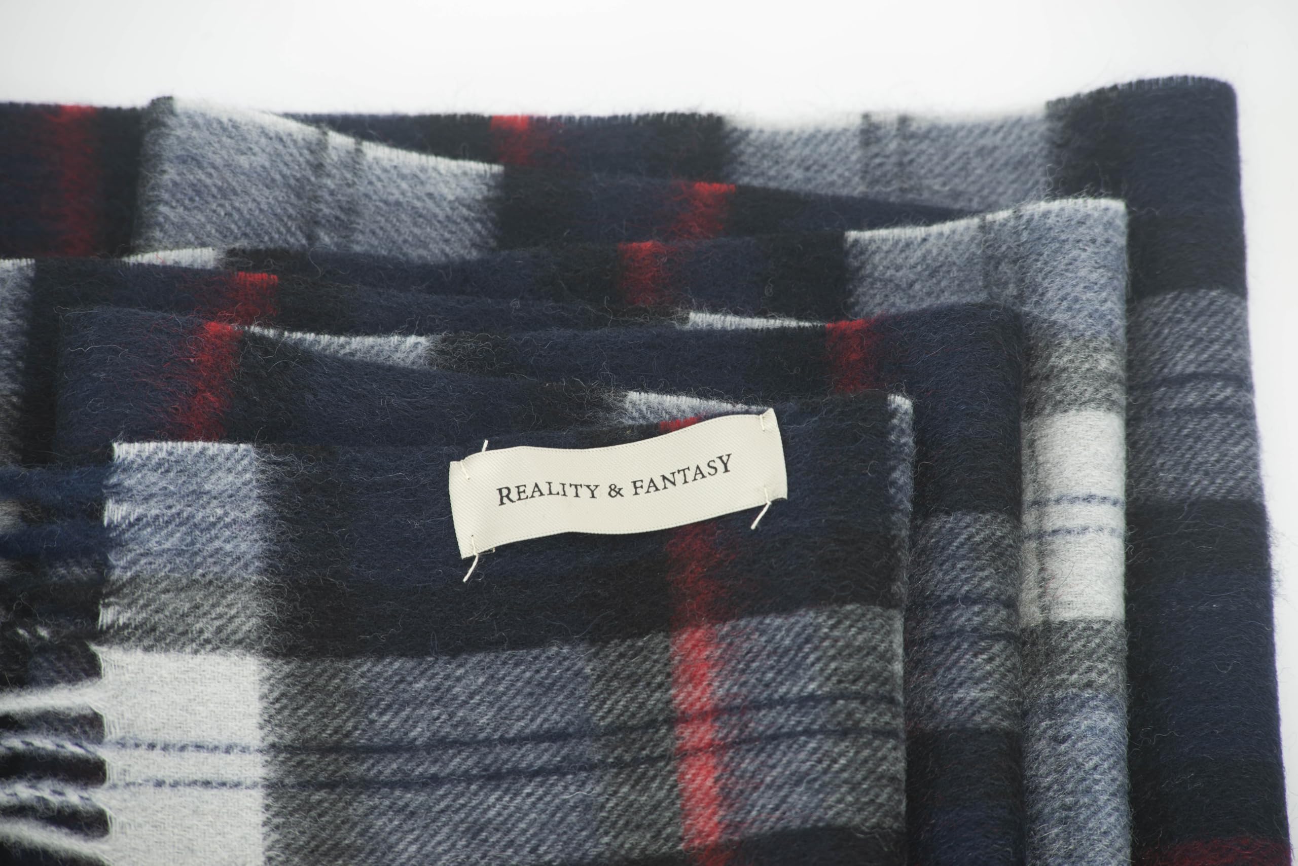 REALITY&FANTASY Sciarpa invernale scozzese scozzese in cashmere e 100% lana di agnello morbida per uomo e donna