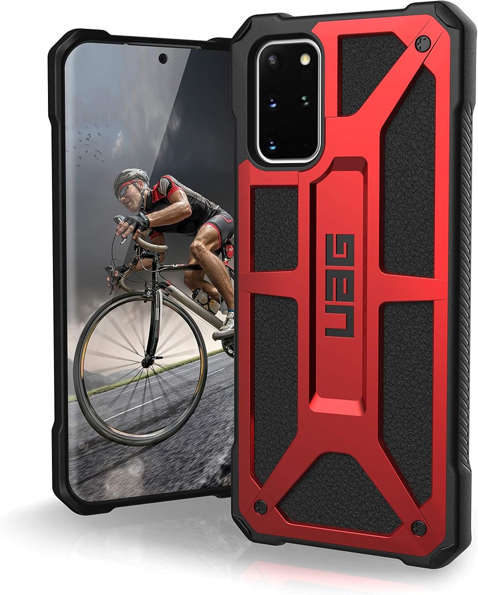 Funda UAG para Samsung Galaxy S20 Plus [pantalla de 6,7 pulgadas] Monarch [carmesí] Funda protectora resistente a prueba de caídas militar a prueba de golpes