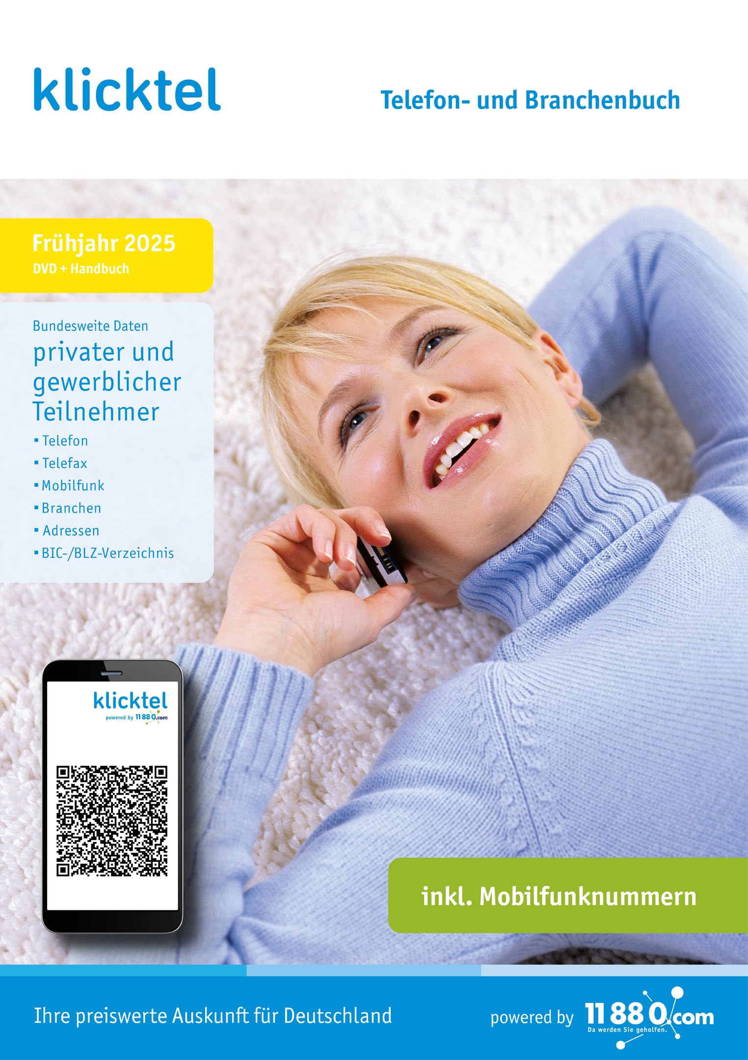 klicktel Telefon- und Branchenbuch Frühjahr 2025