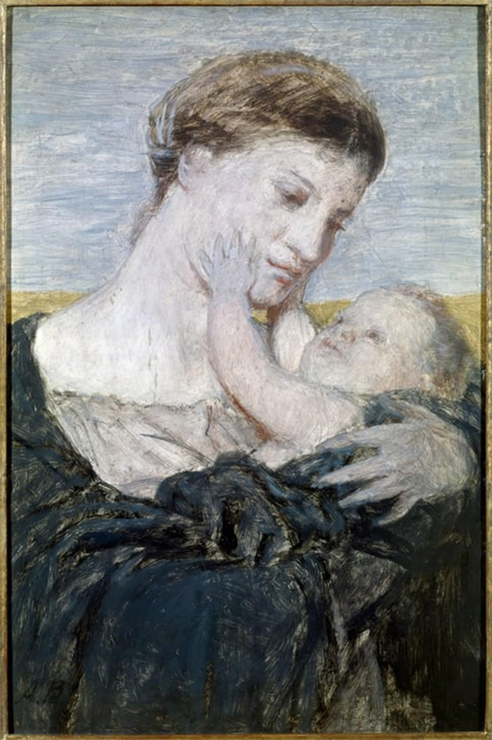 ARTXLXXBN Famous Painting Art Wall Decor Abstract Art Picture Mother and Child by Arnold Böcklin Animal Pictures for Home Decor 60x90cm