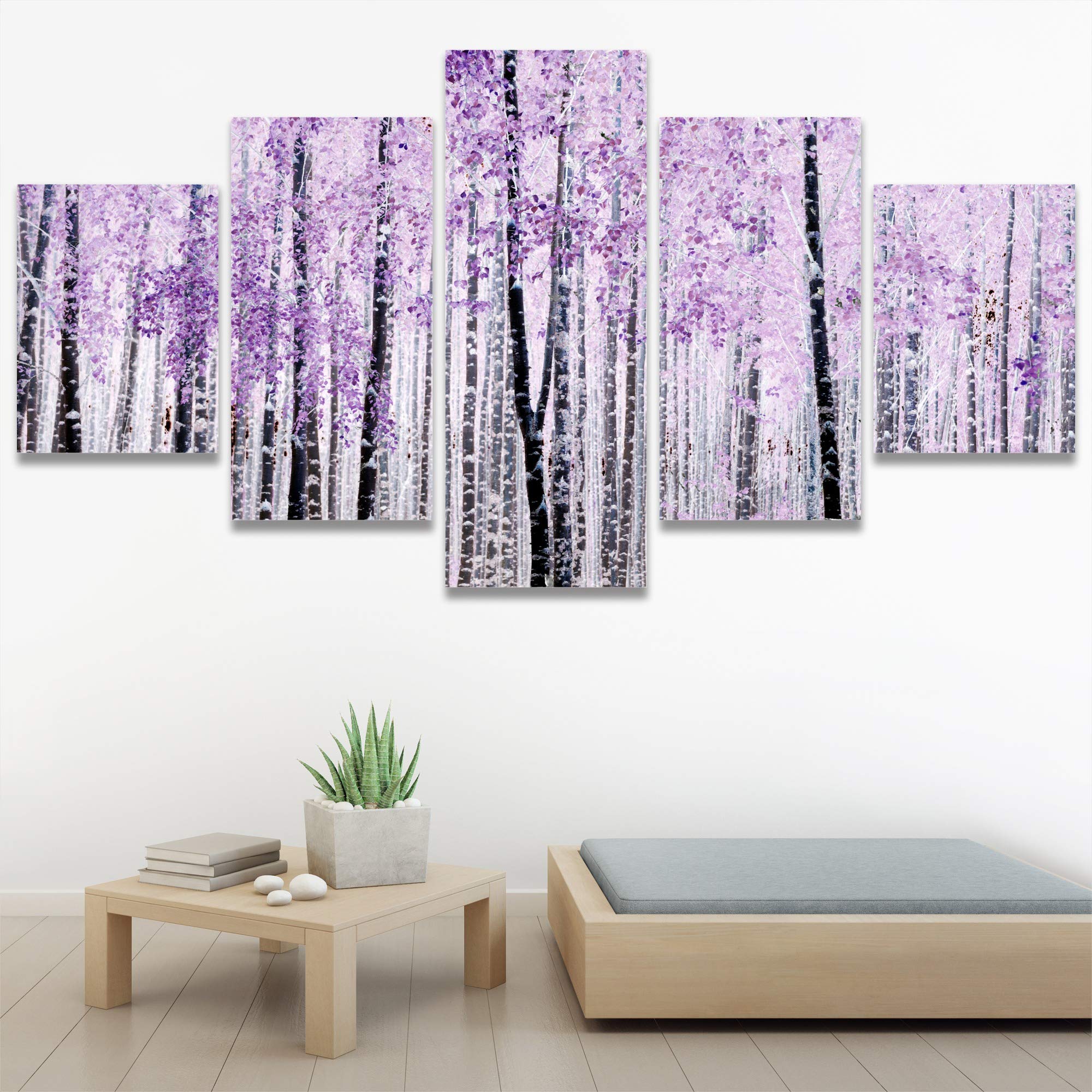 アート・デザイン・音楽 purple Amazon.com: SIGNWIN Large Canvas Wall Art Abstract Trees with