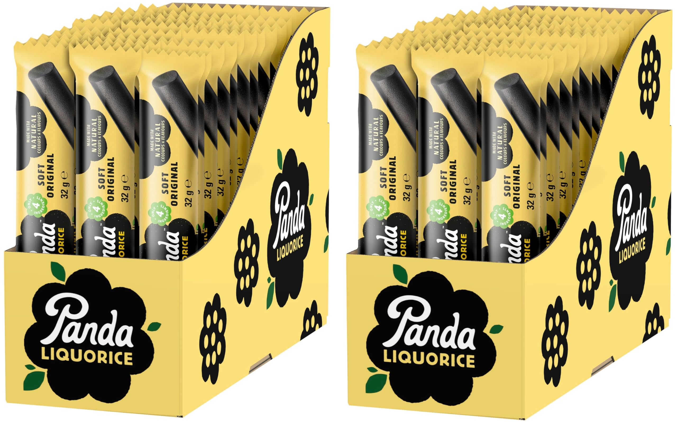Panda ® | Barrette naturali morbide originali alla liquirizia | Pure Panda Liquirizia Dolce realizzato con soli quattro ingredienti naturali | Vegano, senza grassi e senza artificiali | Confezione da