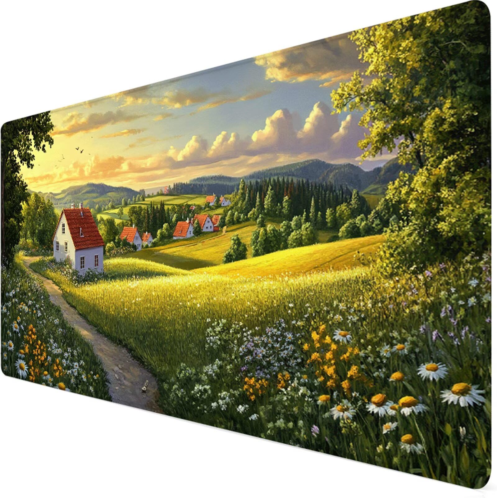 Podkładka pod mysz XXL 1000x500x3mm podkładka pod mysz rolnicza podkładka pod mysz sprężyna poprawia precyzję i szybkość, wodoodporne antypoślizgowe, szyte krawędzie, akcesoria do gier, komputer
