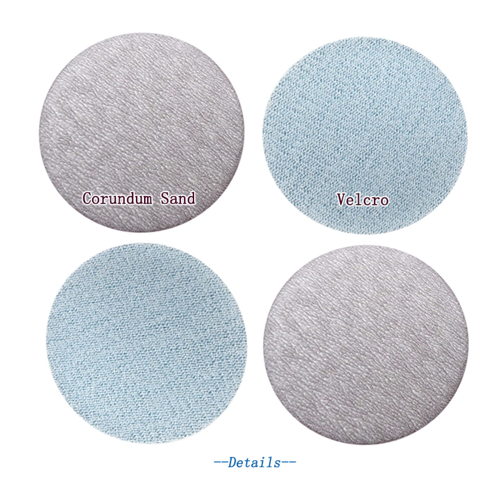 500 Pièces 2 Pouces 50mm Blanc Sec Papier Abrasif Disques Abrasifs Crochet Et Boucle 60-1200 Grain Polissage Meulage Outils Électriques Accessoires,100