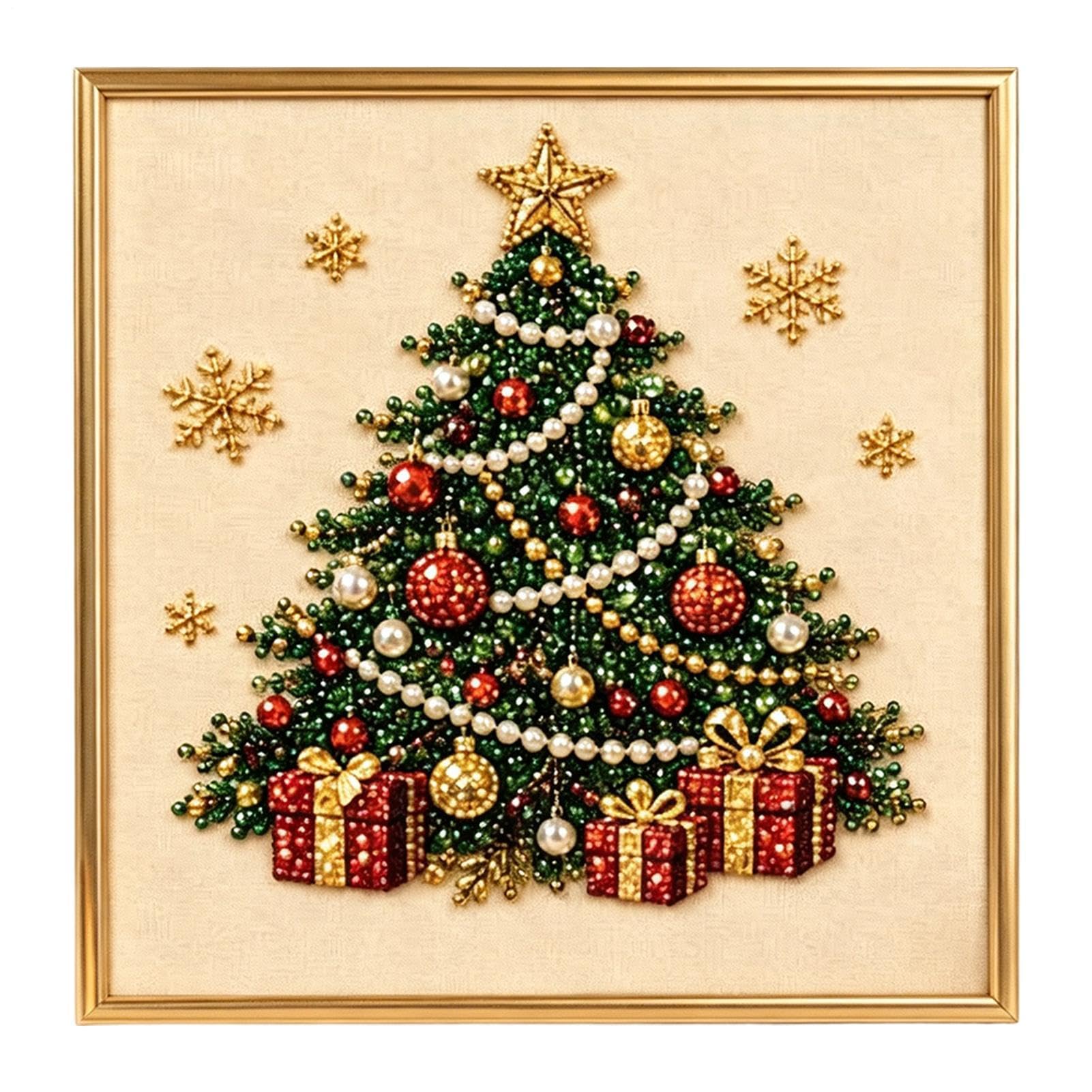 Arte con perline con Cornice da parete decorativo natalizio