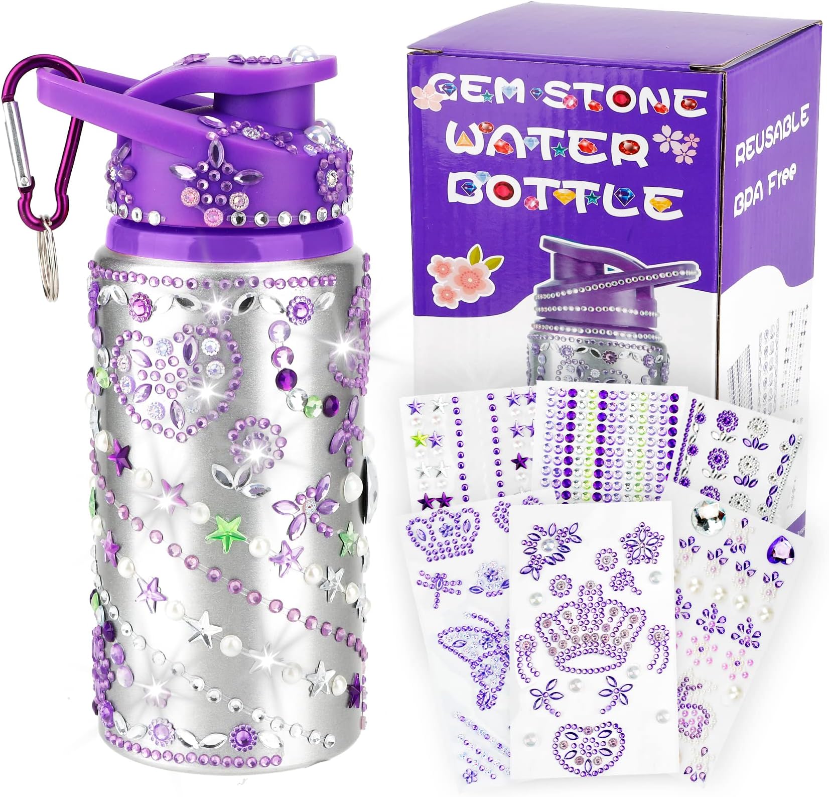 - Gifts for Girls, Decorate Your Own Water Bottles with Gem Stickers, Personalize DIY Birthday Gifts for Girls Age 4 5 6 7 8 9 10, Fun Arts and Crafts Toys Kits for Easter Basket Stuffers Gift Ideas