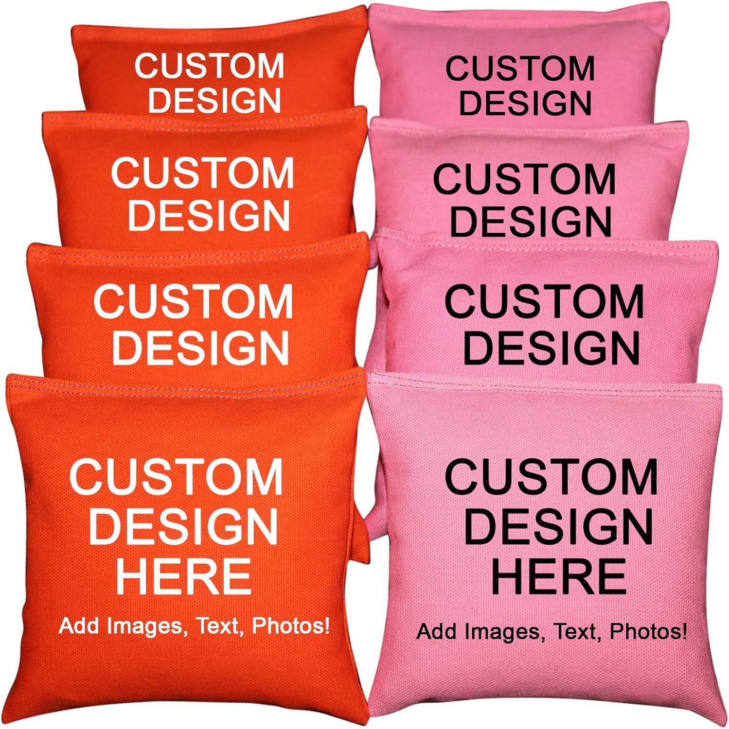 Beginner to Pro Custom Cornhole Bags Series, Personalized Cornhole Beans Bags Sets, Customize Corn Hole Bags for Your Loved Ones, Flag, State, College etc