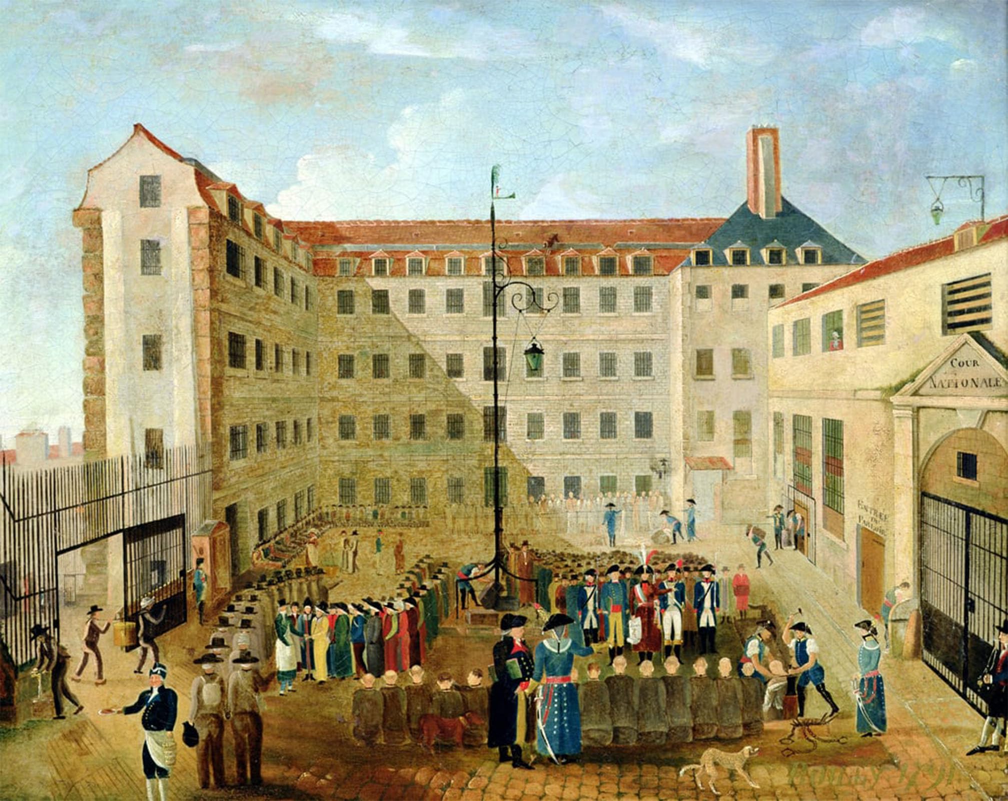 POSTERIIk Vintage Print Pop Art Landscape Artwork Shackling the Prisoners At Bicetre by Louis Leopold Boilly Art Prints for Office Home Decor 60x90cm