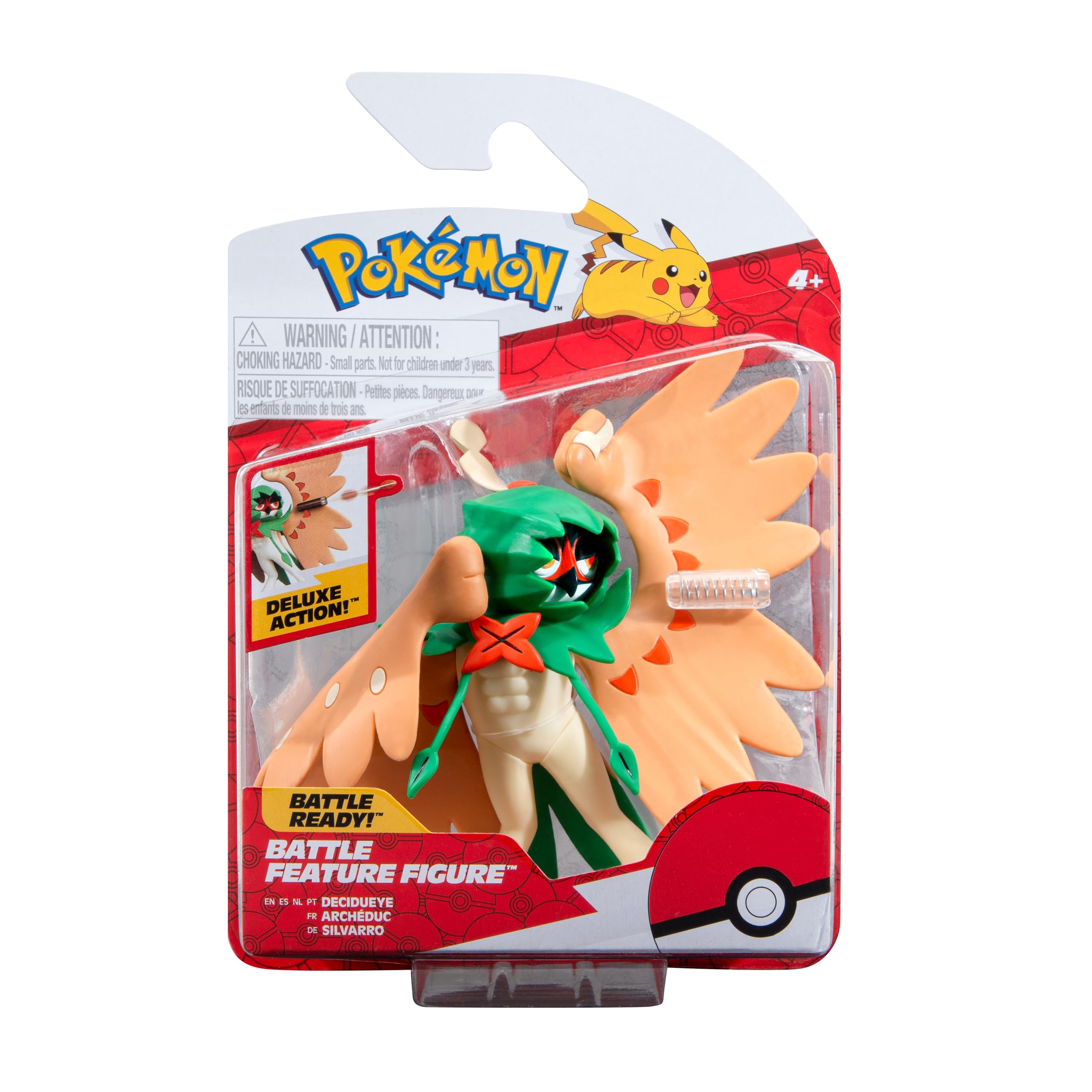 Pokémon PKW3038 - Battle Feature Figure - Silvarro, offizielle bewegliche Figuren, 11,5 cm