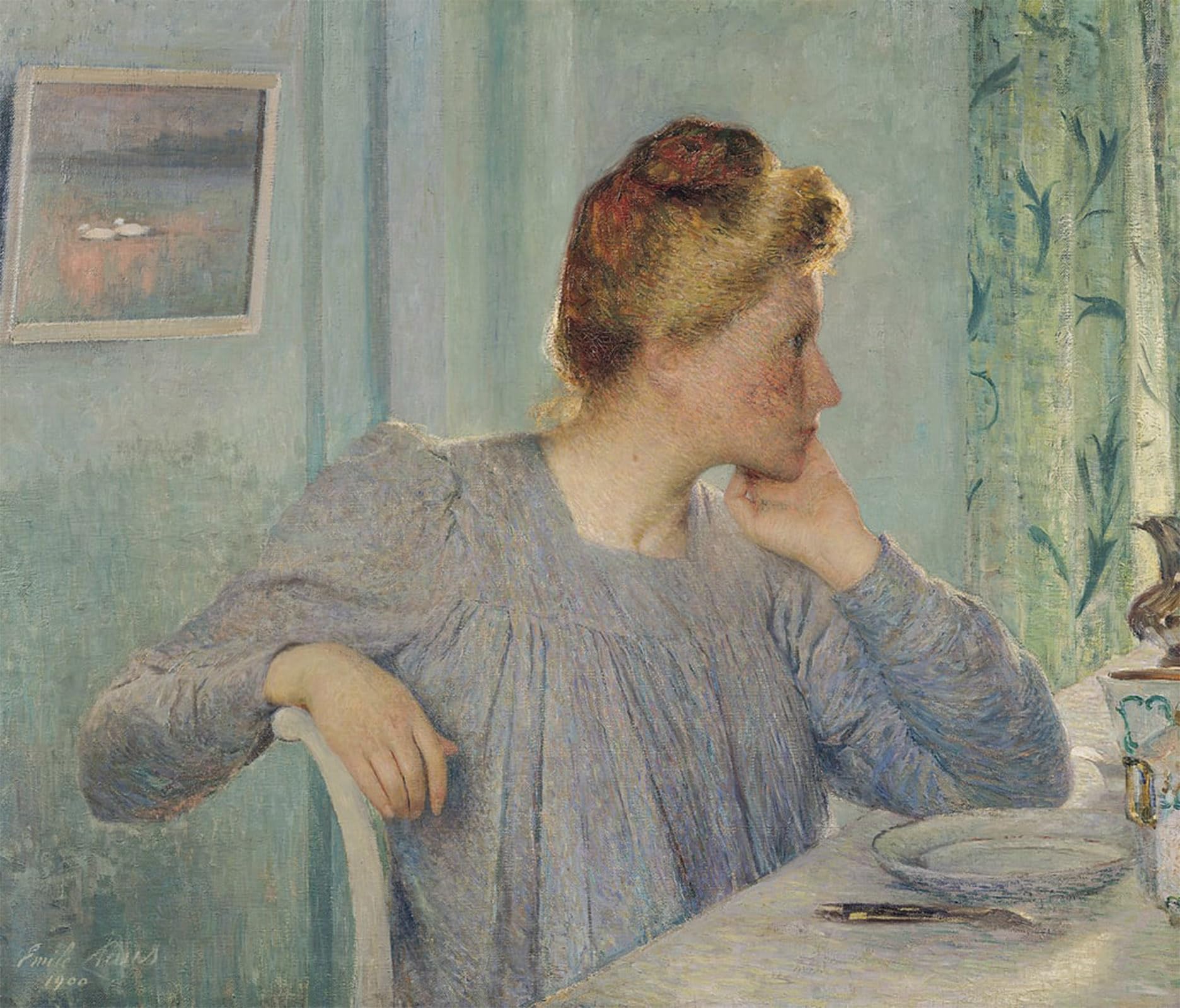 POSTERIIk Famous Animal Posters Vintage Picture Portrait of a Woman by Emile Claus Modern Wall Decor for Home Decor 60x90cm