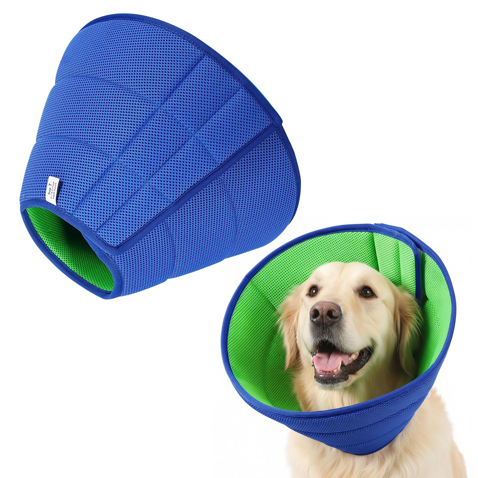 Soft Dog Cone Collar for Dogs After Surgery, Adjustable Neck Recovery Collar for Dogs and Cats Breathable Buster Collars for Dog, Protective Head Cone Pet Cat Cones to Stop Licking (L)