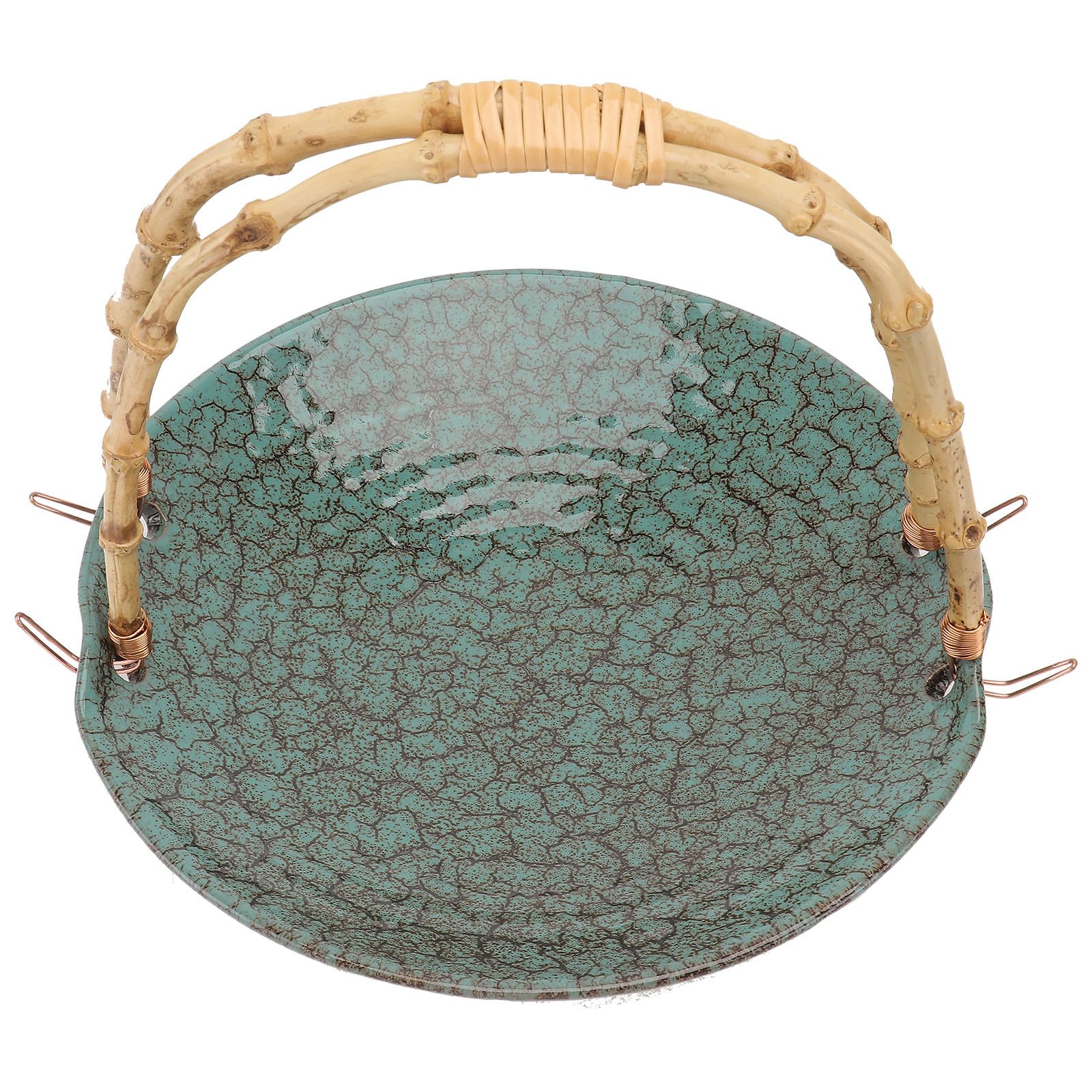 Cesta de frutas decorativa de bambú para organizar aperitivos en el salón