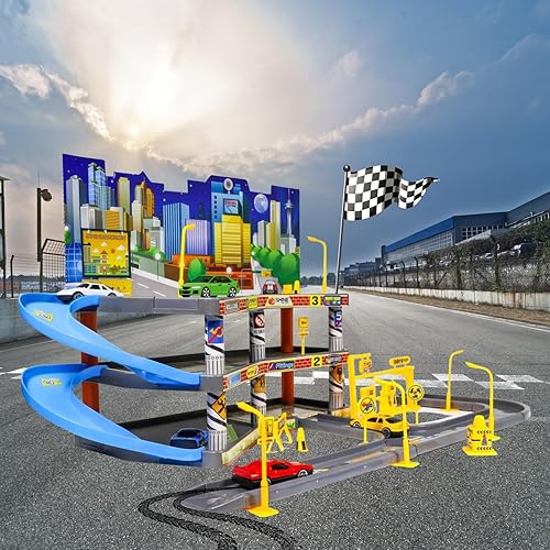 Miniatura 6 de Ultimate Toy Car Garage Juego de vehículos fundidos a presión con 4 autos fundidos a presión, niños a partir de 3 años