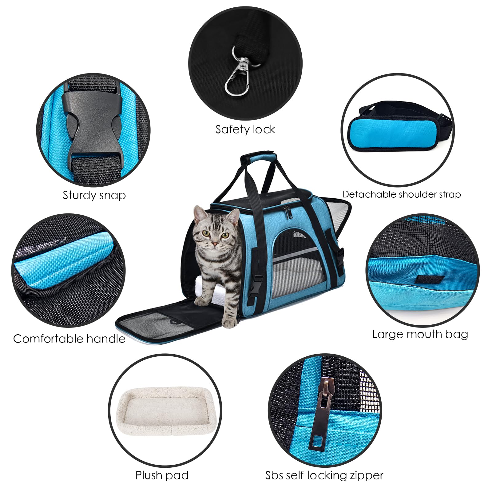 Lovpet® Transportbox Voor Honden En Katten, Transporttas, L 102 X 69 Cm Hondendraagtas Opvouwbaar Huisdiertransportbox Inclusief Hondenbak Schouderriem Kaki 651146014